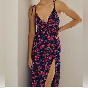 Park & Fifth Floral Dress in Navy and Pink